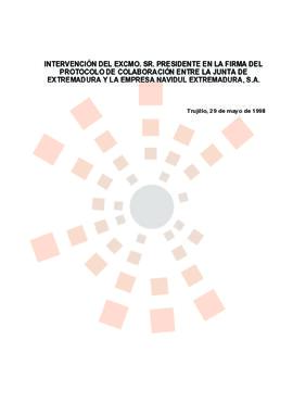 19980529_Trujillo_Intervención del Presidente en la firma del Protocolo de Colaboración entre la ...