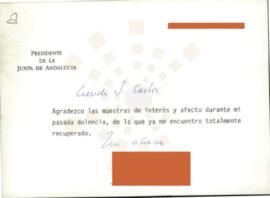 Correspondencia del Presidente de la Junta de Andalucía.