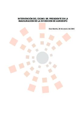 20040128_Don Benito_Intervención del Presidente en la XVI edición de "AGROEXPO", 2004.