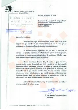 19950601_Cáceres-Mérida_Correspondencia del Presidente de la Cámara Oficial de Comercio e Industr...