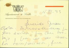 19930115_Correspondencia a Juan Carlos Rodríguez Ibarra.