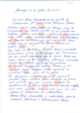 20050724_Azuaga_Correspondencia de Doña Purificación Castillo Cordero