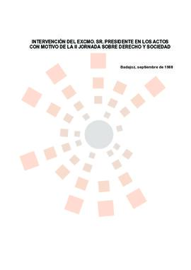 19880930_Badajoz_Intervención del Presidente en la II Jornada sobre Derecho y Sociedad.