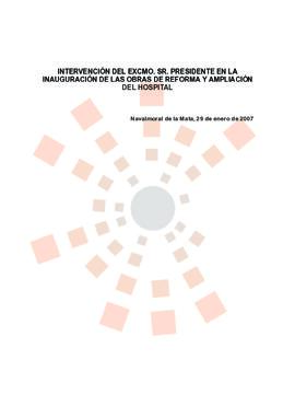 20070129_Navalmoral de la Mata_intervención del Presidente en la reforma del Hospital "Campo...