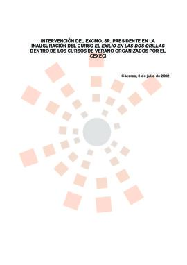 20020708_Cáceres_Intervención del Presidente en el curso "El exilio en las dos orillas".