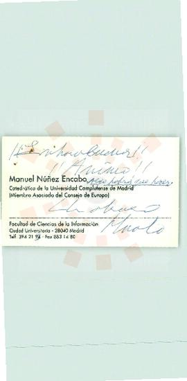 Madrid-Felicitación de Manuel Núñez Encabo.