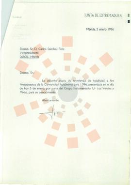 19960105_Mérida_Correspondencia a D. Carlos Sánchez Polo