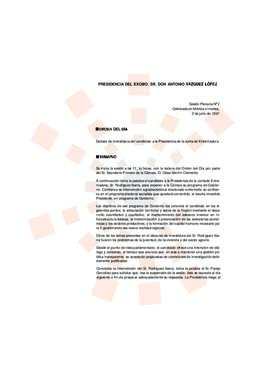 19910702_Mérida_Debate de investidura del candidato a la Presidencia de la Junta de Extremadura I...