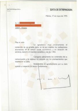 19950517_Mérida-Oviedo_Correspondencia a un ciudadano.