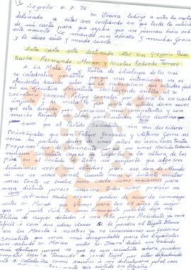 19960706_Logroño_Correspondencia de D. Doroteo Isaac Sedano