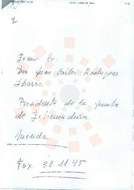 19931220_Bilbao-Mérida_Correspondencia de  la Consejera de Bienestar Social.