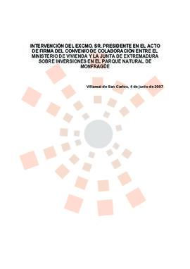 20070604_Villareal de San Carlos_Intervenciones en la firma del convenio sobre inversiones en el ...