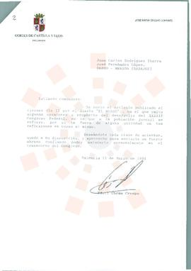 19940311_Mérida_Correspondencia del Procurador de las Cortes de Castilla y León.