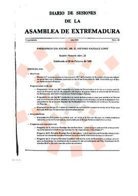 19850228_Diario de Sesiones de la Asamblea de Extremadura I Legislatura