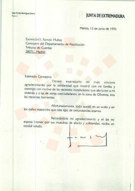 19950613_Mérida-Madrid_Correspondencia al Consejero del Departamento de Fiscalización del Tribuna...