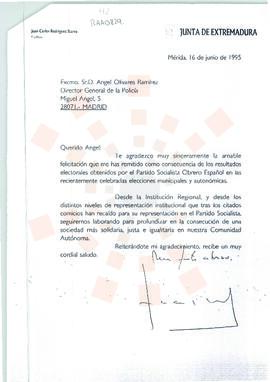 19950616_Mérida-Madrid_Correspondencia al Director General de la Policía.