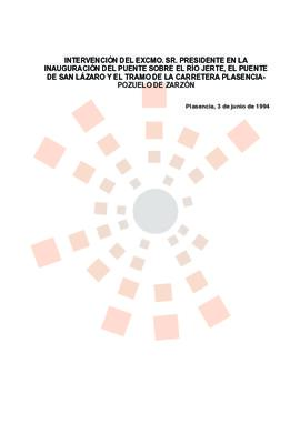 19940603_Plasencia_Intervención del Presidente con motivo de inauguraciones en Plasencia.