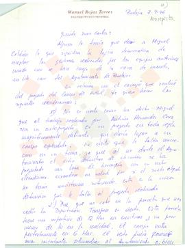 19960907_Badajoz_Correspondencia de Manuel Rojas Torres