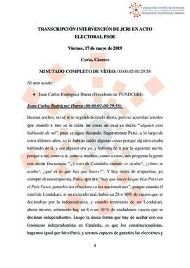 20190517_Coria_Intervención del Presidente en el Acto Electoral del PSOE