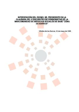19950512_Villalba de los Barros_Intervención del Presidente en el V Encuentro de Pensionistas.