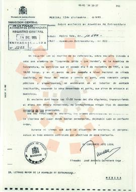 19951213_Mérida_Correspondencia de D. José Antonio Carretero Vega