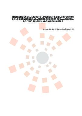 20001118_Almendralejo_intervención del Presidente en la imposición del distintivo de "Académ...