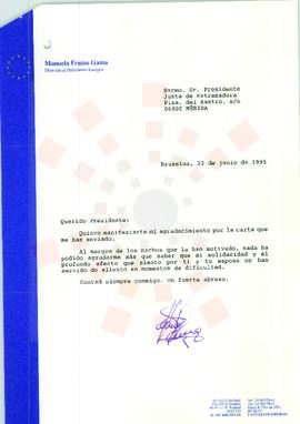 19950622_Bruselas-Mérida_Correspondencia de una Diputada al Parlamento Europeo.