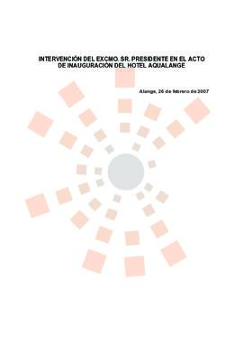 20070226_Alange_intervención del Presidente en el Gran Hotel Aqualange.