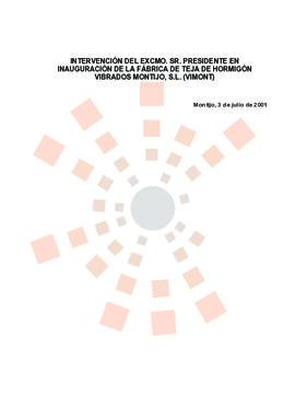 20010703_Montijo_Intervención del Presidente en la fábrica de Vibrados Montijo S.L.
