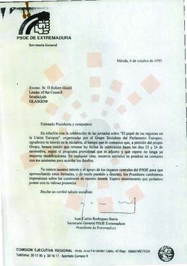 19931006_Mérida-Glasgow_Correspondencia al Líder del Consejo Regional de Strathclyde (Actualmente...