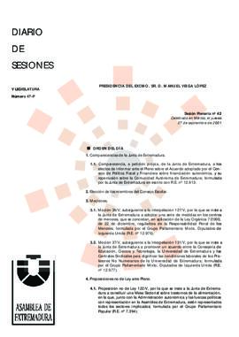 20010927_Mérida_Diario de Sesiones V Legislatura