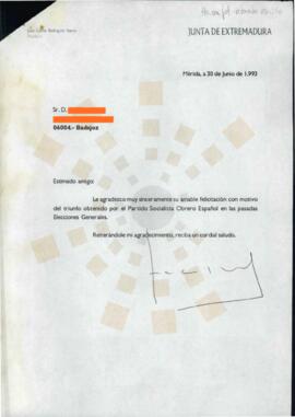 19930630_Mérida-Badajoz_Correspondencia a un ciudadano.