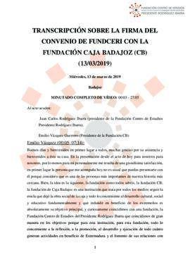 20190313_Badajoz_Firma del convenio de FUNDCERI con la Fundación Caja Badajoz