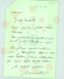 19920911_Huerta de Arriba_Correspondencia de D. Julián García Vargas