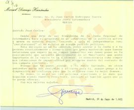 19950519_Madrid-Mérida_Correspondencia del Ex-Presidente de la Junta Regional de Extremadura.