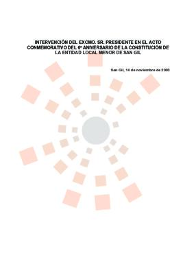 20031114_San Gil_Intervención del Presidente en el 6º aniversario de la constitución de la locali...