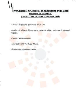 19941018_Lasarte_Intervención del Presidente en el Acto Público.