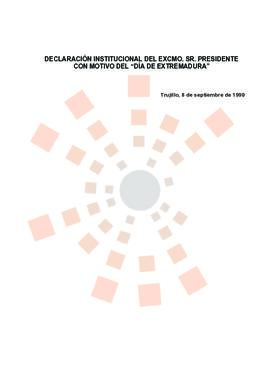 19900908_Trujillo_Intervenciones del Presidente con motivo del Día de Extremadura, Trujillo.