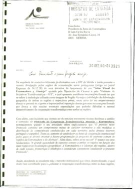 Carta de FIGUEIREDO, Carlos para RODRÍGUEZZ IBARRA, Juan Carlos cuyo asunto trata sobre el incide...