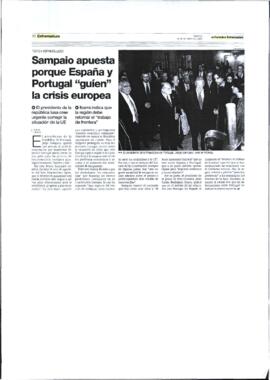Artículo de prensa, realizado por ÁLVAREZ AMARO, Javier con titular "Sampaio apuesta porque ...