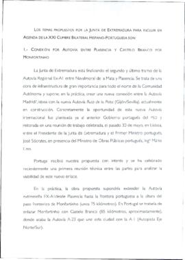 Notas para RODRÍGUEZ IBARRA, Juan Carlos, con motivo de su intervención al acto de la XXI Cumbre ...