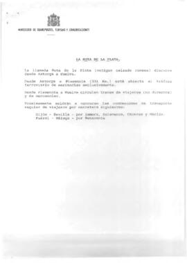 Nota del Ministerio de Transporte, Turismo y Comunicaciones del Gobierno de España para RODRÍGUEZ...