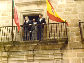 Saludo y recepción de RODRÍGUEZ IBARRA, Juan Carlos junto a GONZÁLEZ MÁRQUEZ, Felipe y NOBRE LOPE...