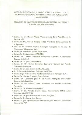 Programa onomástico de RODRÍGUEZ IBARRA, Juan Carlos, sobre el acto de entrega a la Fundación Mar...