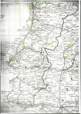 Mapa de España-Portugal.