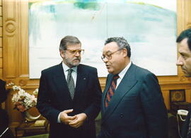Encuentro de RODRÍGUEZ IBARRA, Juan Carlos con GOMES CRAVINHO, Joao Cardona.