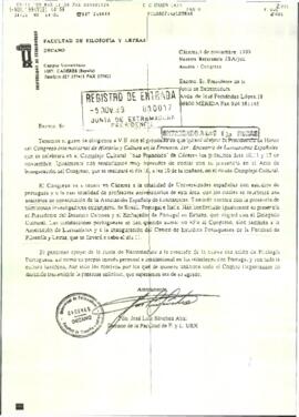 Carta de SÁNCHEZ ALBA, José Luis, para RODRÍGUEZ IBARRA, Juan Carlos, sobre la invitación al I En...