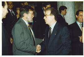 Saludo de RODRÍGUEZ IBARRA, Juan Carlos con BRANCO DE SAMPAIO, Jorge Fernando.