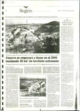 Artículo de prensa, realizado por CID DE RIVERA, Antonio con titular "Alqueva se empezará a ...