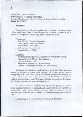 Carta de SÁNCHEZ AMOR, Ignacio, para RODRÍGUEZ IBARRA, Juan Carlos, sobre la participación del Pr...